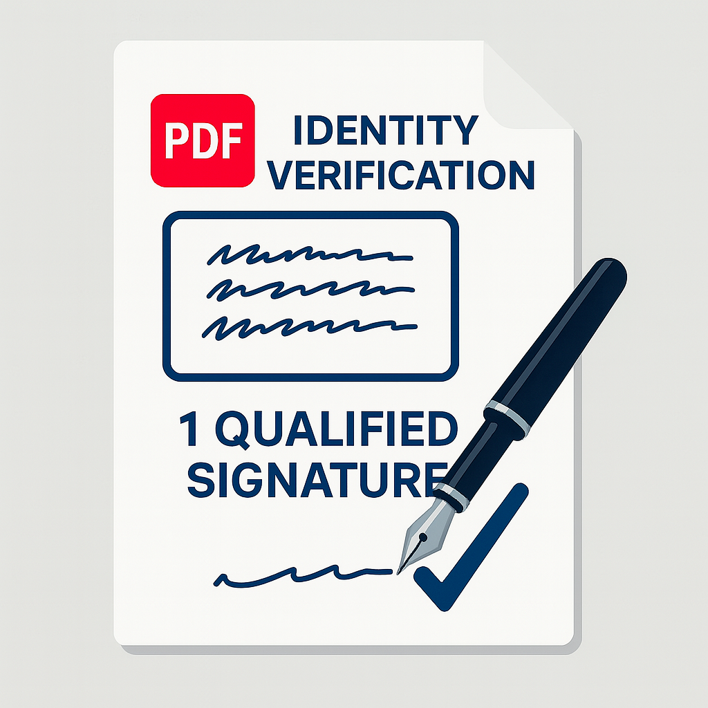 Signature certificat qualifié pour 1 document